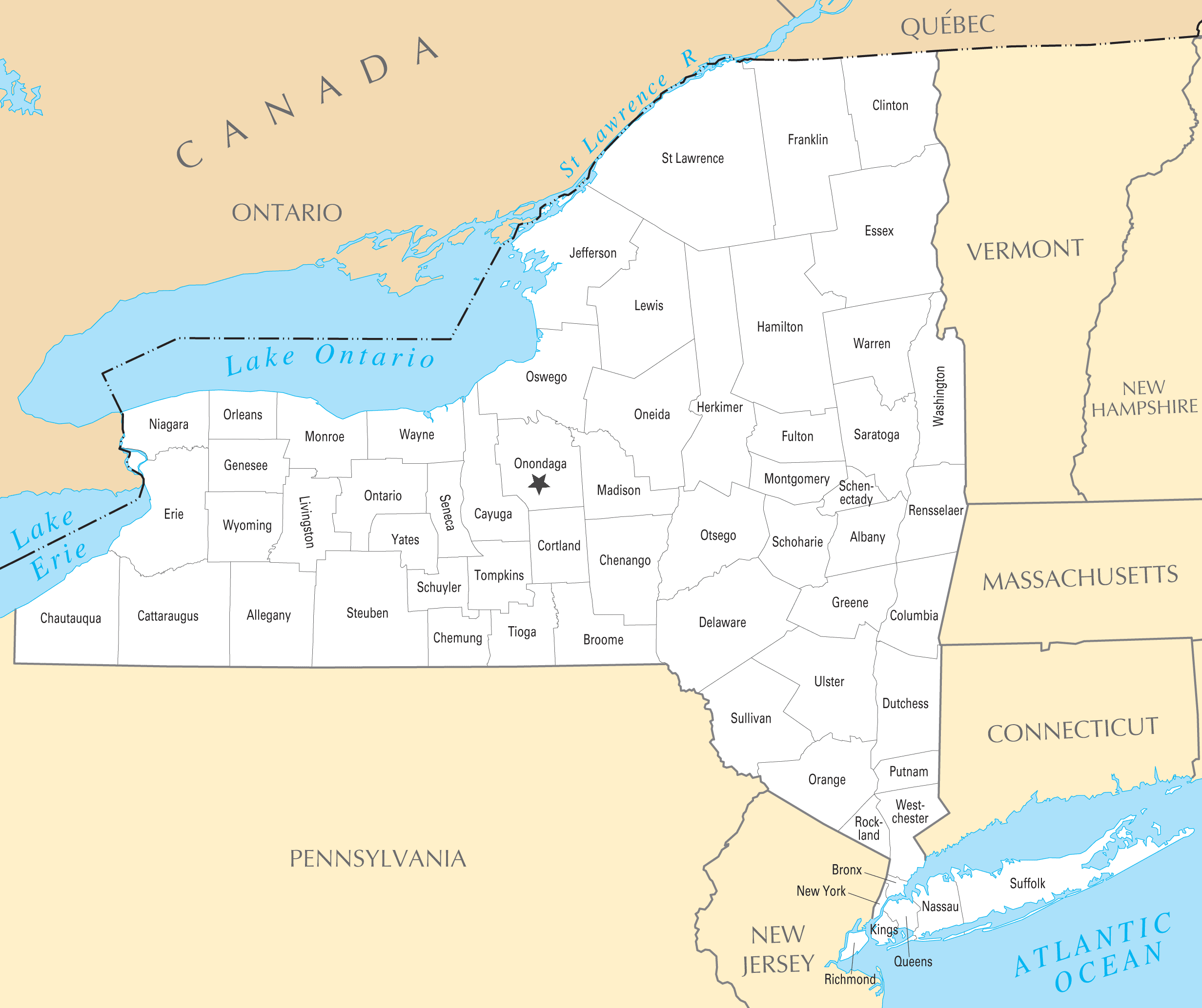 NY County Map